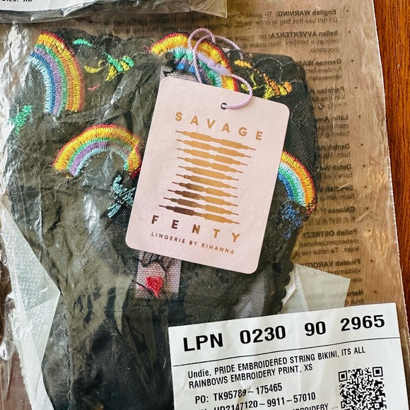 Savage X Fenty Pride Capsule Collection Bralette String Bikini & Thigh High Set - Picture 13 of 17